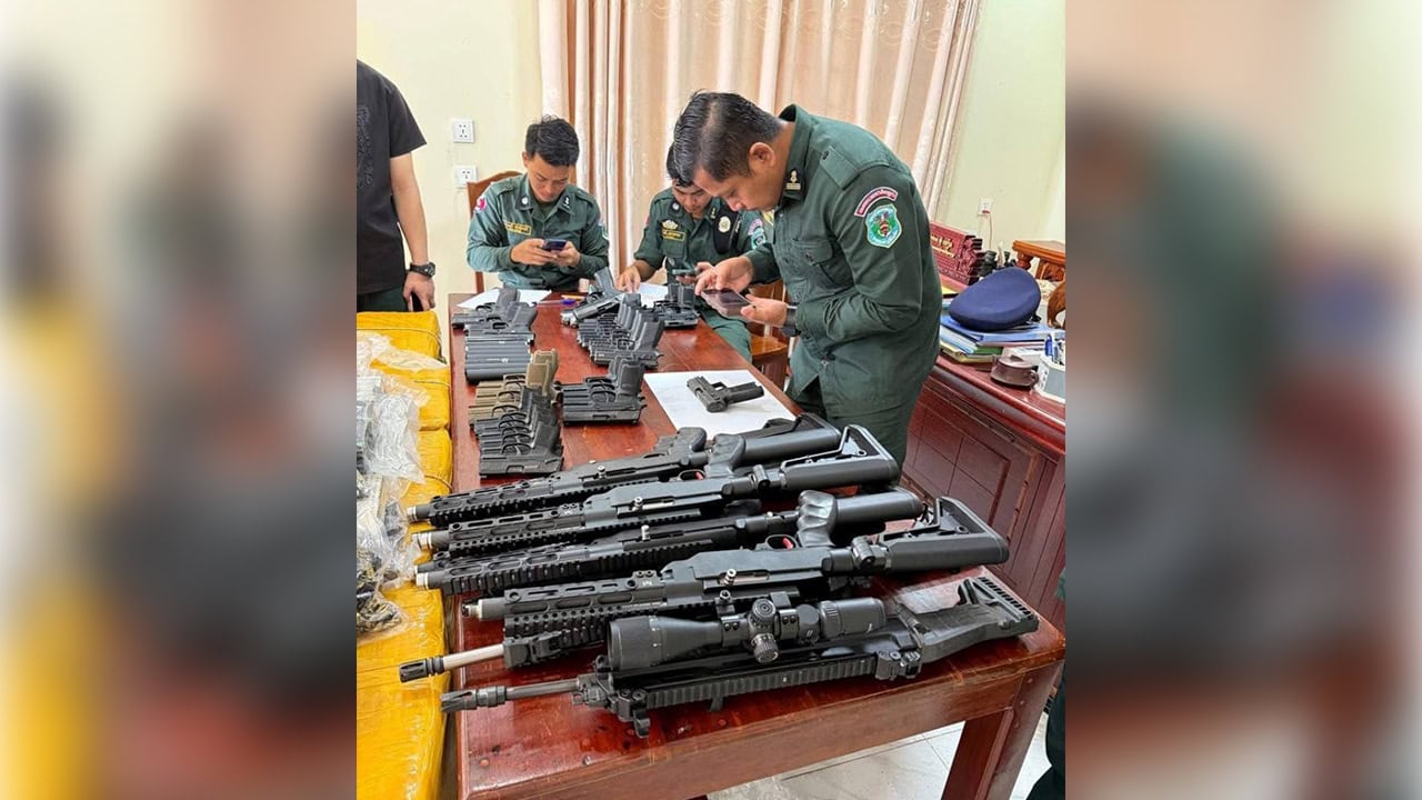 Seven Chinese nationals held in Cambodia after major drug and weapons seizure off Preah Sihanouk